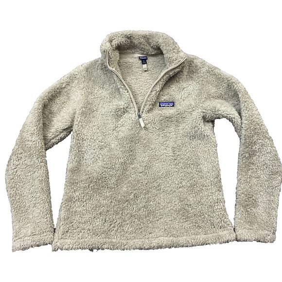 Patagonia 1/4 Zip Pullover Women Size Medium Brown/Green Fleece Sherpa 25235 - Picture 1 of 10